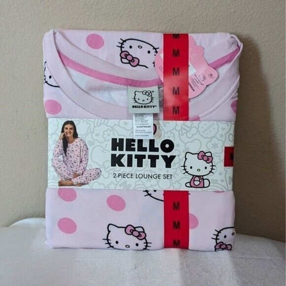 New Hello Kitty Sanrio Women's Lounge Sleepwear Pajama Set 2-Piece Medium 10-12 - Picture 1 of 10